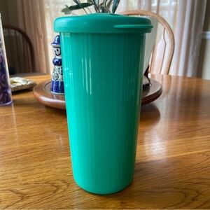 Tupperware Teal Travel Cup with Snap Lid